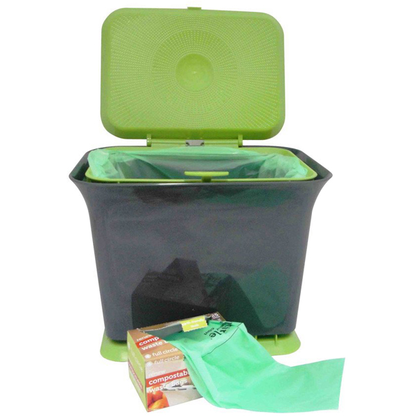 EarthHero - Fresh Air Full Circle Compost Bin - Green Slate