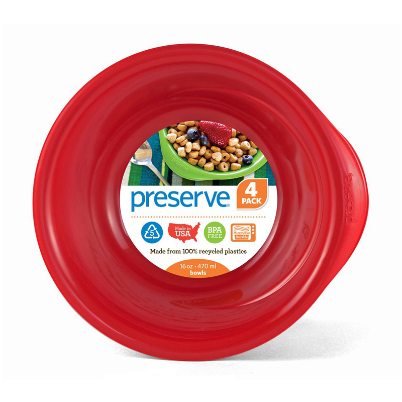 Everyday Reusable Plastic Bowls 16oz. (4 Pk) Preserve