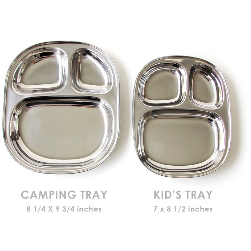 Stainless Steel Kid's Camping Plate ECOlunchbox EarthHero