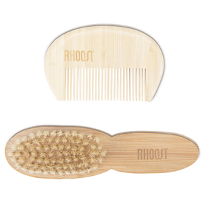 Rhoost Natural Baby Brush and Comb Set EcoPiggy EcoFriendly Baby