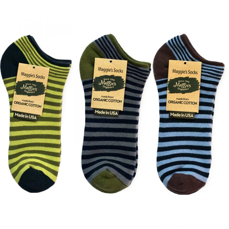 Organic Cotton Striped Cushioned Footie Socks Maggie's Organics