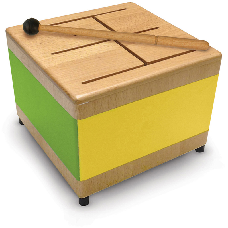 Wooden Tone Toddler Drum Set Green Tones EarthHero