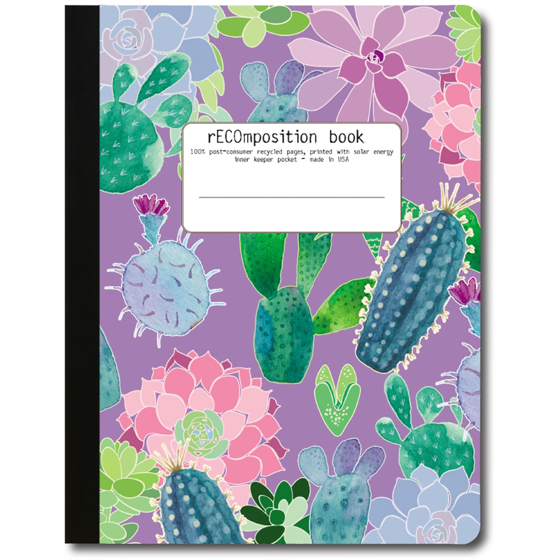 Cactus Attitude Recycled Composition Notebook TreeFree Greetings