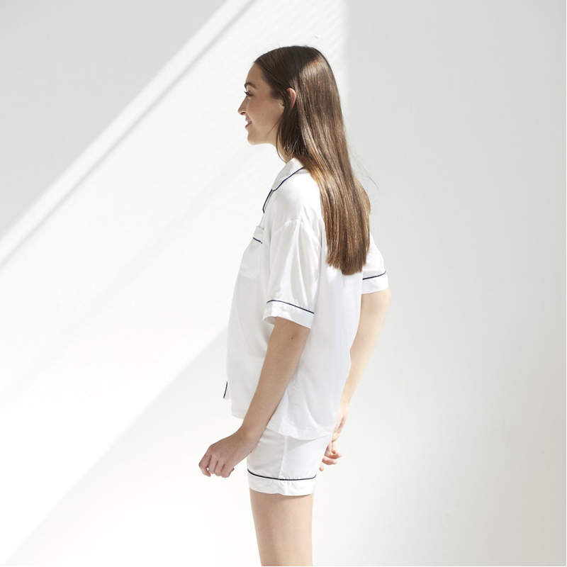 Women's Bamboo Lyocell Short Sleeve Pajama Shirt Ettitude EarthHero