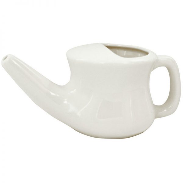 Ceramic Neti Pot PAAVANI Ayurveda EarthHero