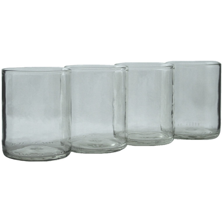 Clear Recycled 4 oz Juice Glass Cups 4 Pk The Green Glass Company