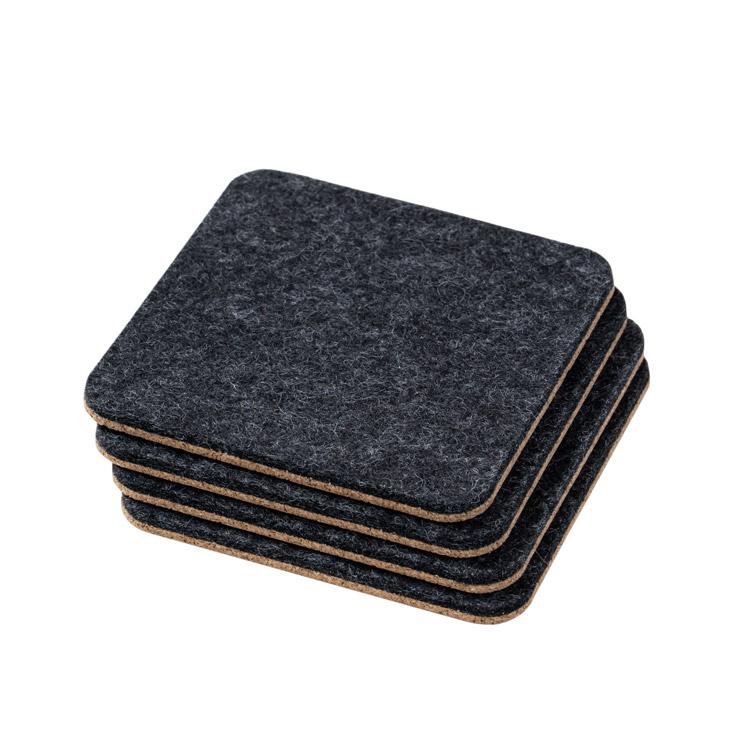 Felt & Cork Coasters 4pk Oakywood Shop EarthHero