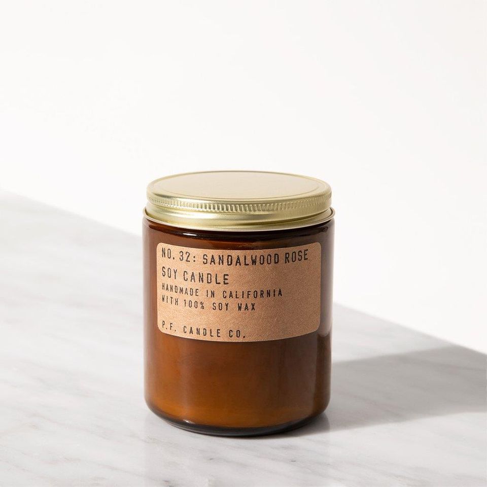Sandalwood rose soy candle | P.F. Candle Co. | 14 Sustainable Valentine's Day Gifts to Show Your Love This Season | Sustainable