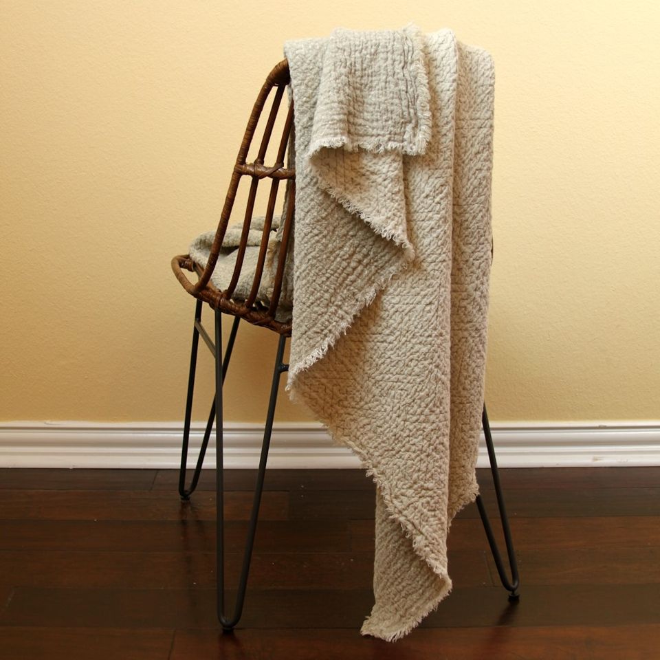 Stonewashed Linen Textured Throw Blanket | LinenCasa | 14 Sustainable Valentine's Day Gifts to Show Your Love This Season | Sustainable