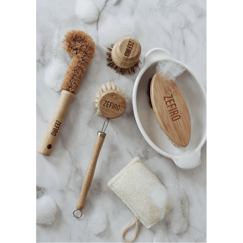 EarthHero - Long Handle Bamboo Dish Brush - 2