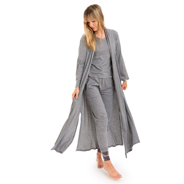 Women's Organic Cotton Robe Cardigan Leena & Lu EarthHero