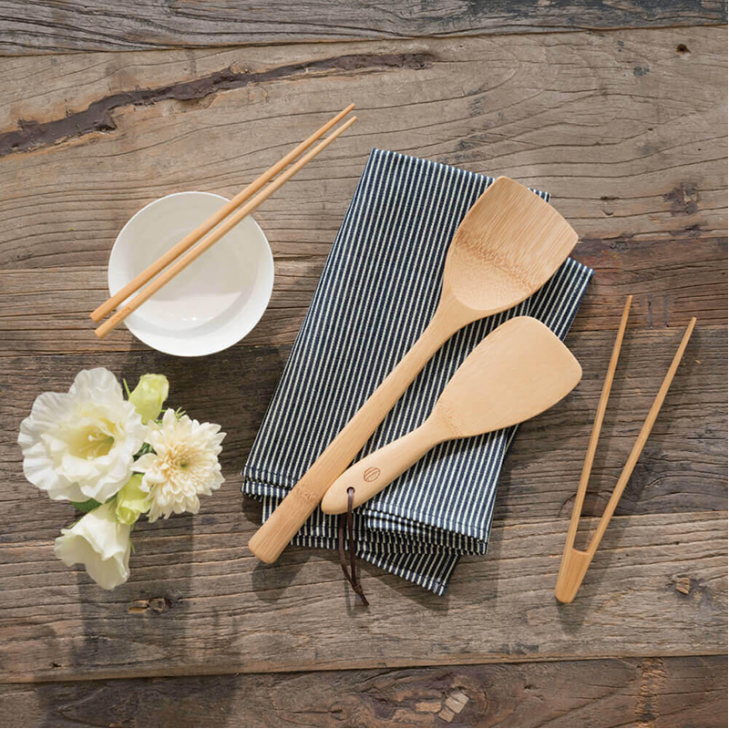 Bamboo Tongs bambu EcoFriendly Kitchen
