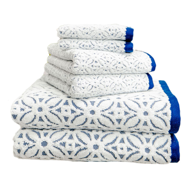 Prague Organic Cotton Jacquard Bath Towels Grund EarthHero