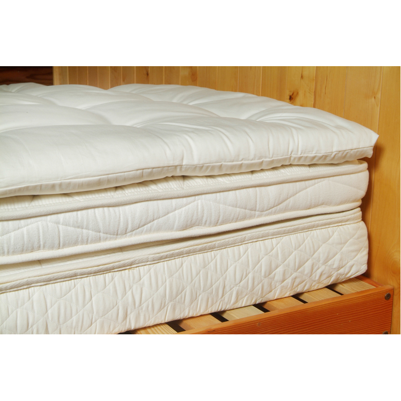 Quilted Wool Mattress Topper Holy Lamb Organics EarthHero