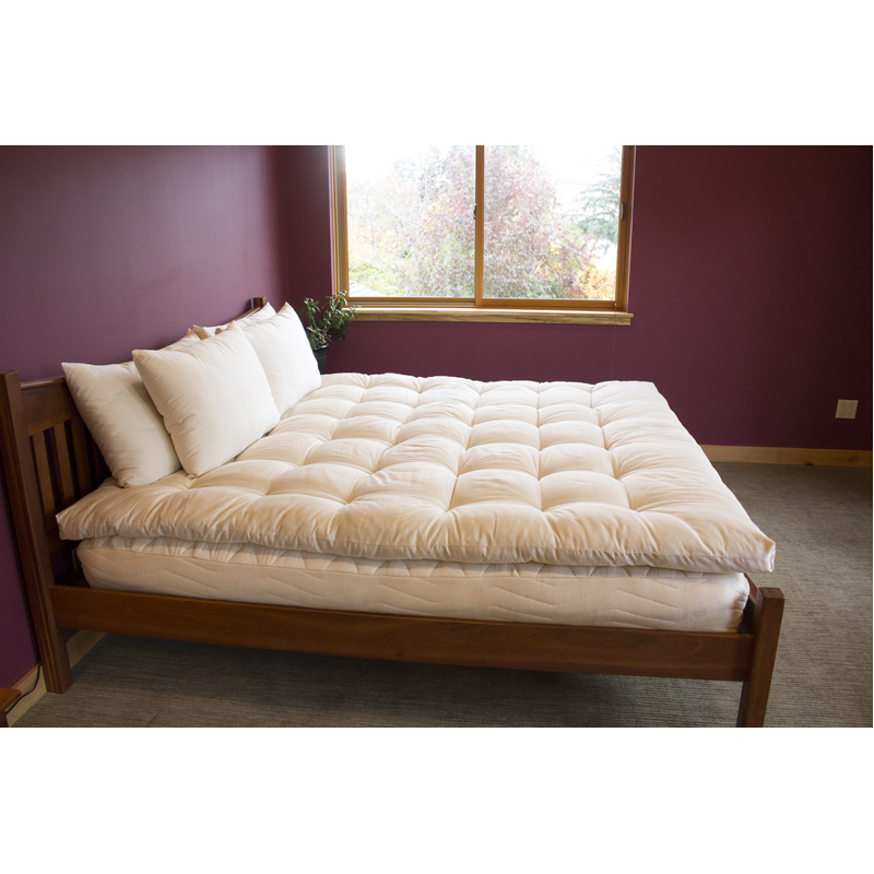 Quilted Wool Mattress Topper Holy Lamb Organics EarthHero
