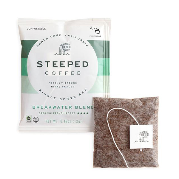 Steeped Coffee Organic Coffee Single Serve Steeped Bags on EarthHero