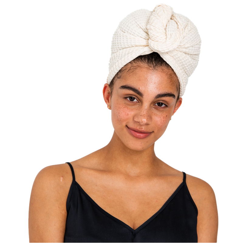 Bamboo Waffle Hair Towel Ettitude EarthHero