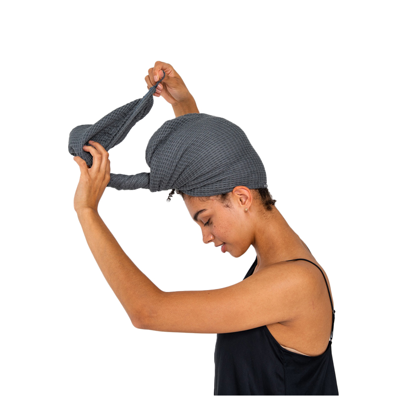 Bamboo Waffle Hair Towel Ettitude EarthHero